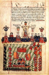 Imagined depiction of a parliament of Edward I