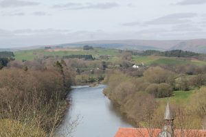 View of the River Wye from Builth Castle